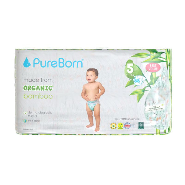 Pureborn Organic Diaper Master Pack #5x88's