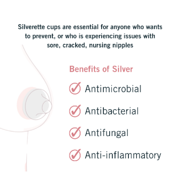 Silverette Silver Nursing Cups Regular