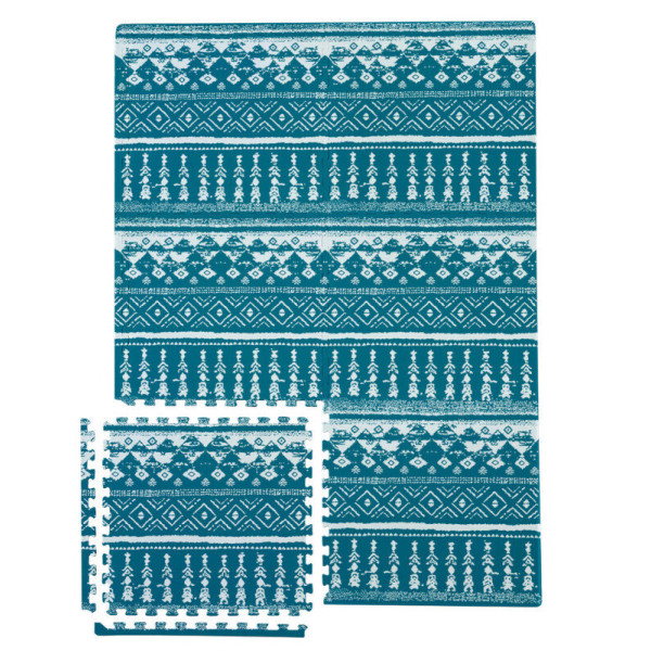 Seven little Stars Rubber Mat Tribal Teal