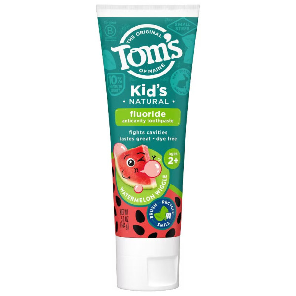 Tom's of Maine Watermelon Wiggle Fluoride Kids Toothpaste