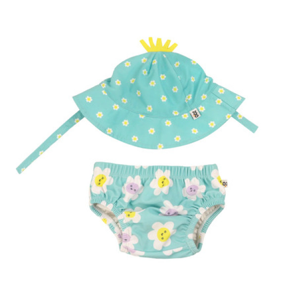 Zoocchini Baby Swim Diaper & Sun Hat Set Daisy